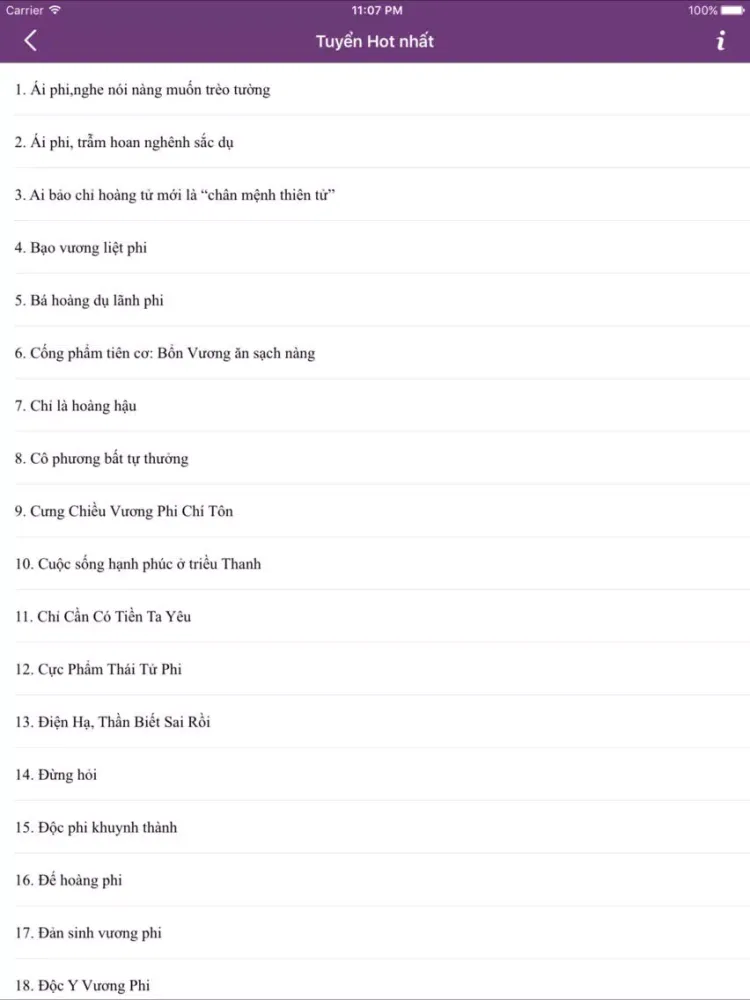 Скриншоты Cung Đình Ngôn Tình Offline Hay Nhất Hot Nhất iPad 