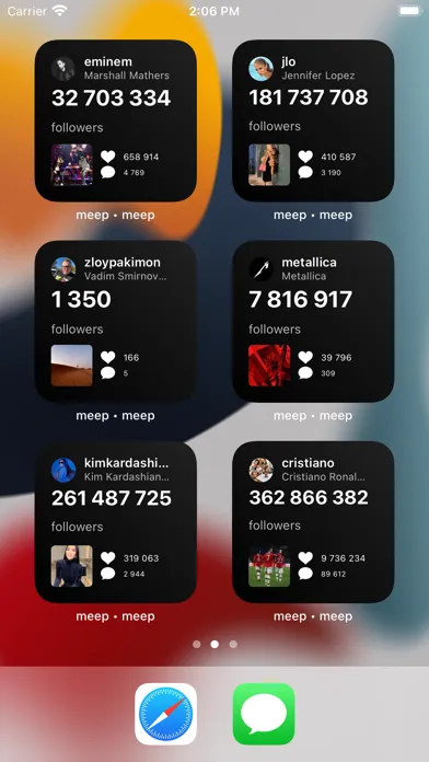 WidgetStats.io स्क्रीनशॉट