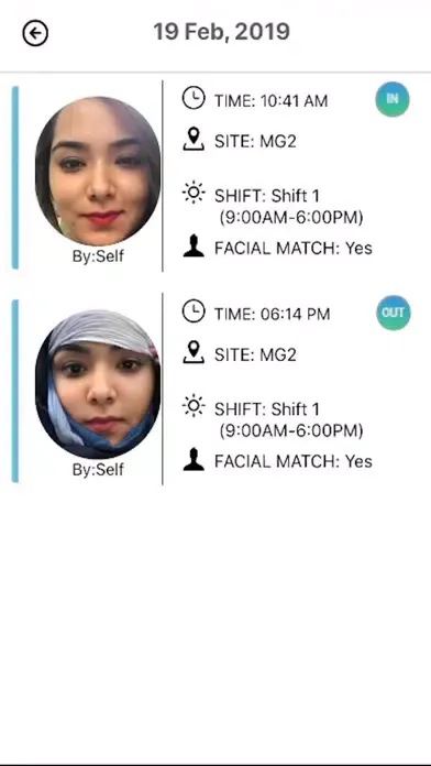 BP Attendance Screenshots