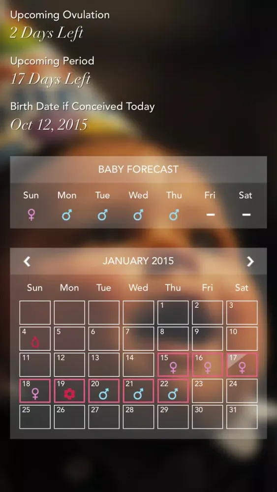Baby Forecast (Ovulation Fertility Period Tracker, Menstrual Calendar) স্ক্রিনশট