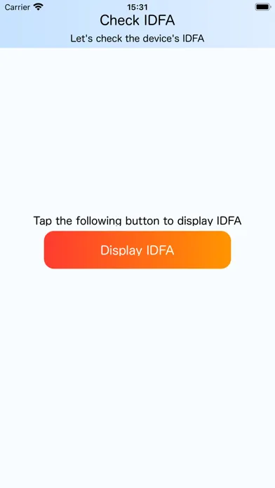 Tangkapan skrin Check IDFA