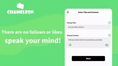 Capturas de tela do chameleon -SNS