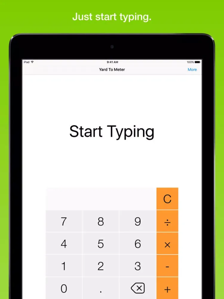 Zrzuty ekranu Yard To Meter, the fastest distance converter iPad 