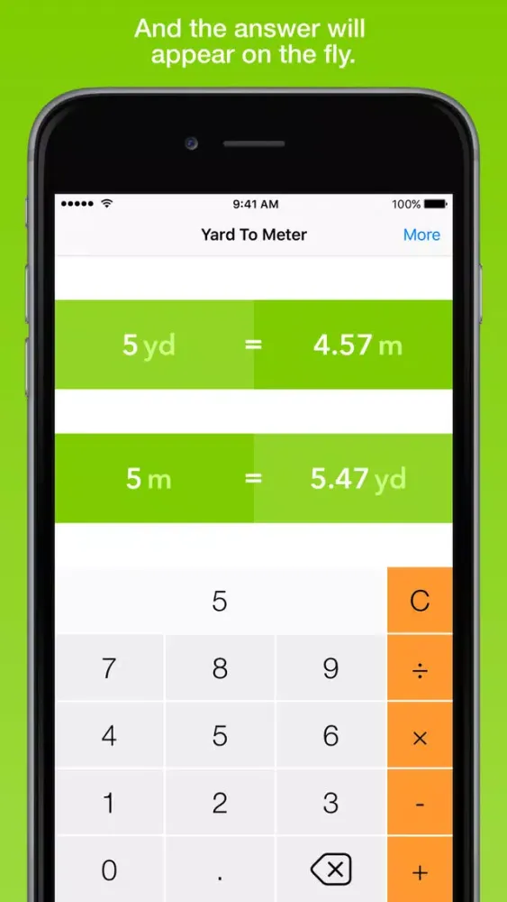 Zrzuty ekranu Yard To Meter, the fastest distance converter