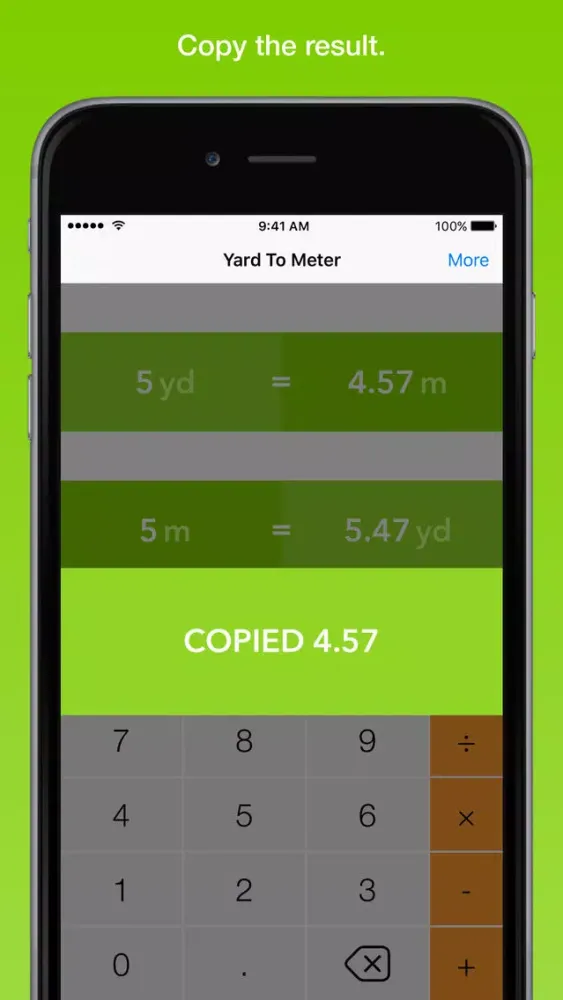 Zrzuty ekranu Yard To Meter, the fastest distance converter