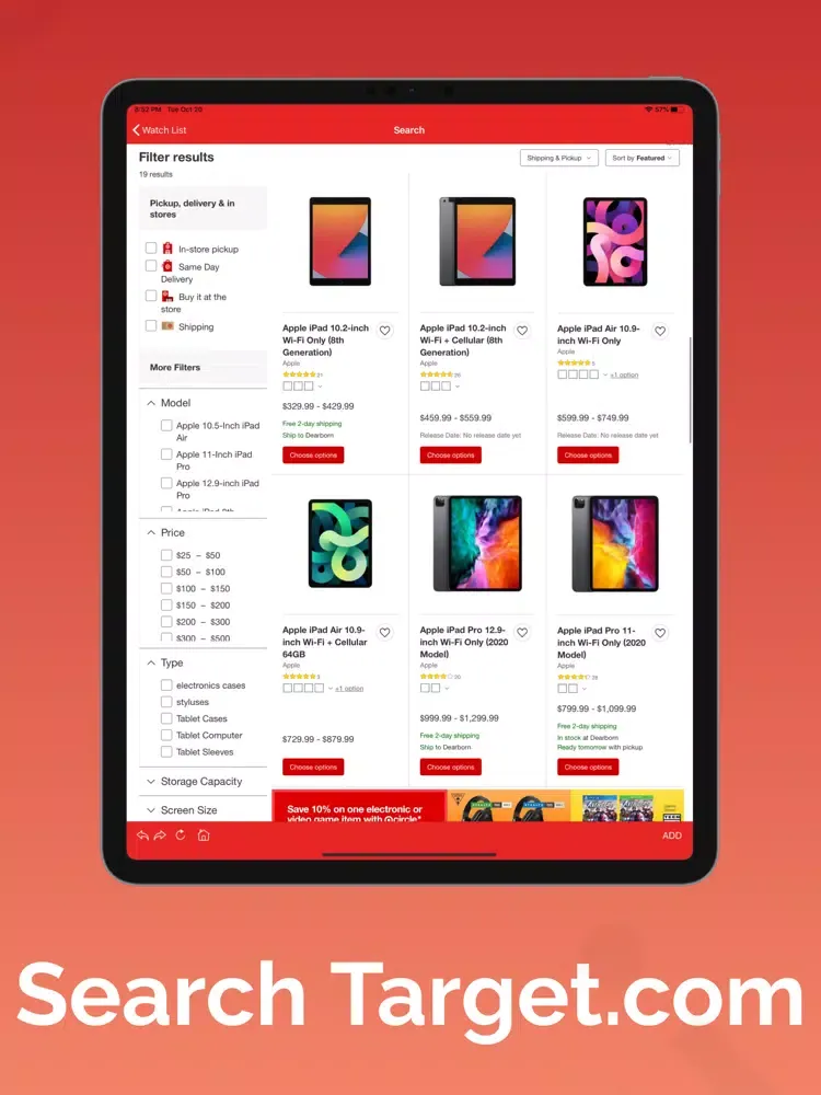 Tangkapan skrin Price Tracker for Target iPad 