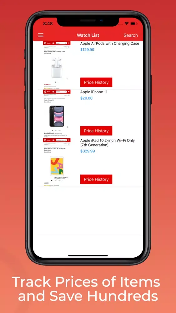 Tangkapan skrin Price Tracker for Target