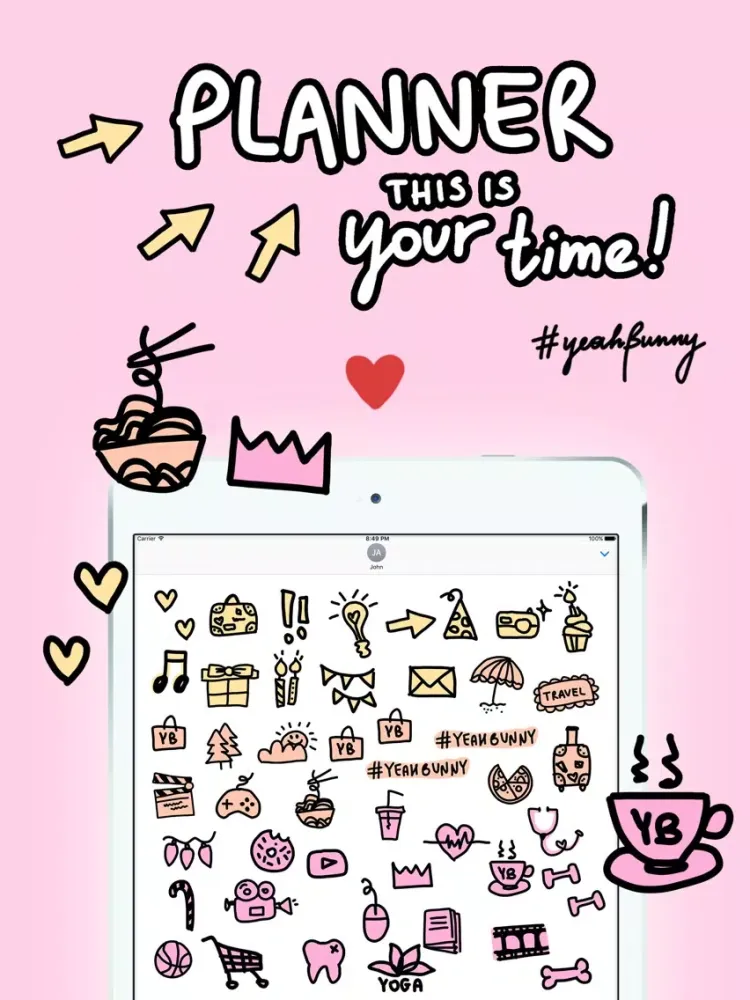Tangkapan skrin Planner Stickers by Yeah Bunny iPad 