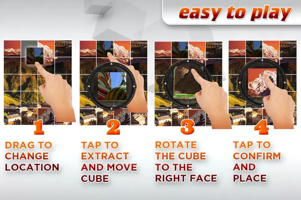 Tangkapan layar 3D Cube Photo Puzzle
