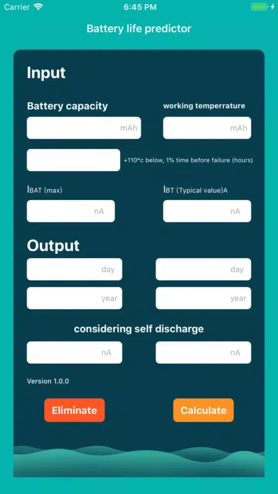 Battery life predictor 스크린샷