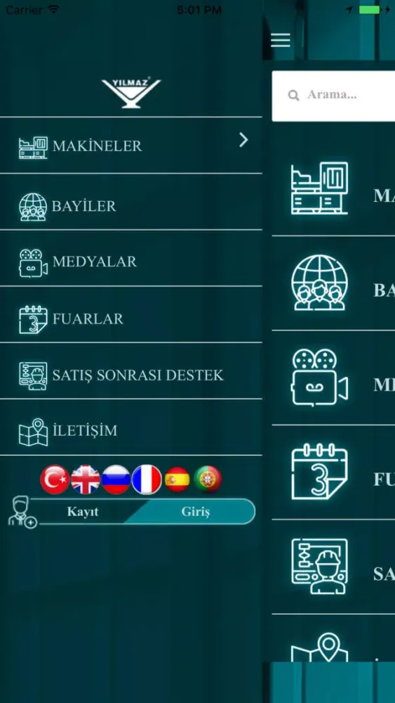 Ảnh chụp màn hình của Yılmaz Makine