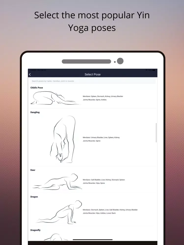 Yin Yoga Timer iPad  स्क्रीनशॉट