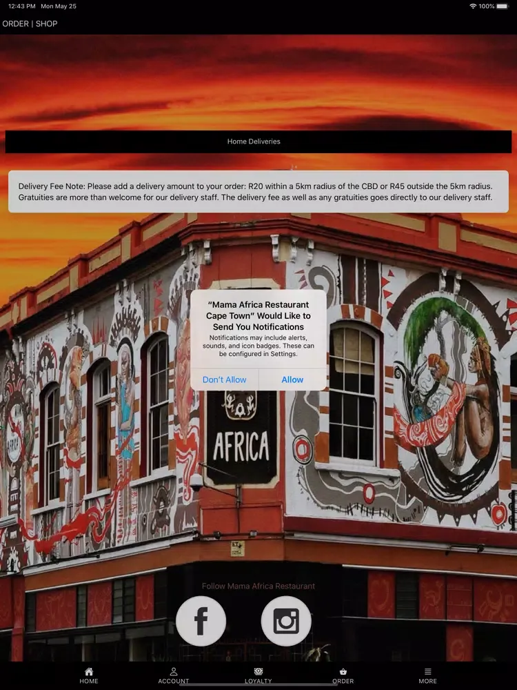 Mama Africa Restaurant iPad 应用截图
