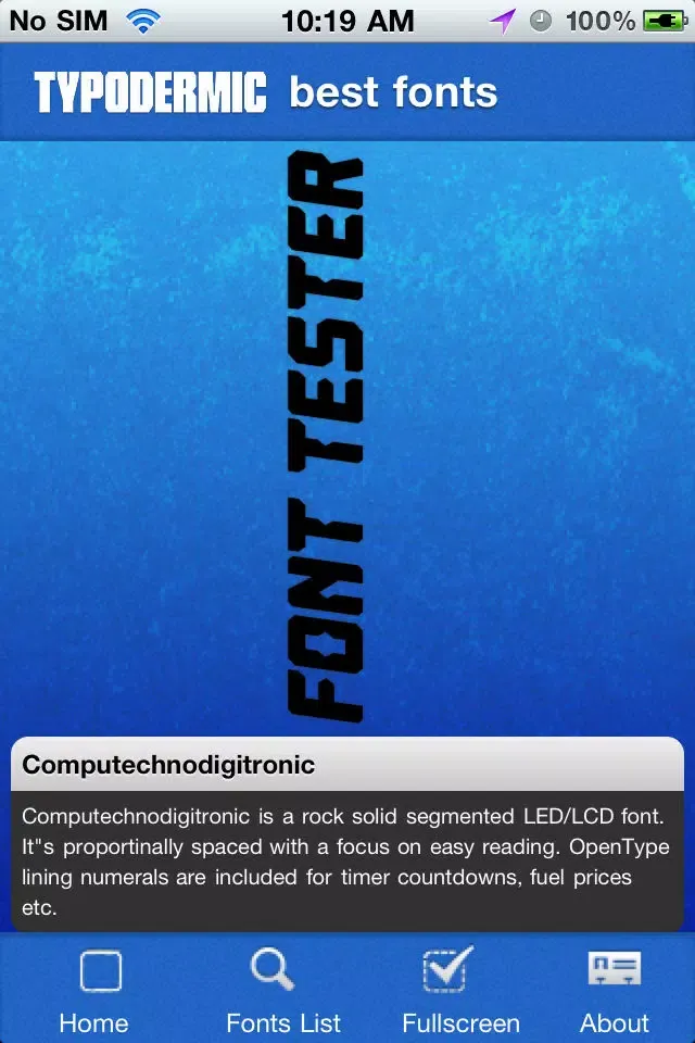 Capturas de tela do Best Fonts TD
