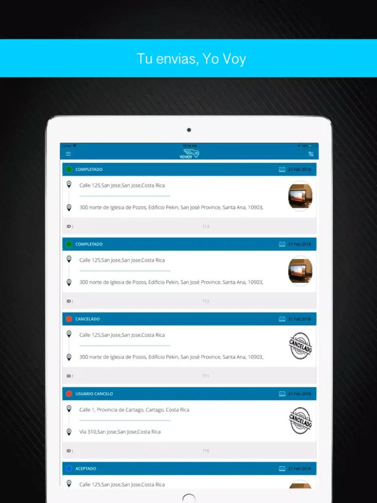 Скриншоты YoVoy Chofer iPad 