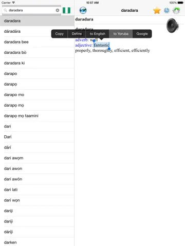 Capturas de pantalla de English Yoruba best dictionary translation - Gẹẹsi Yorùbá ti o dara ju itumö iPad 