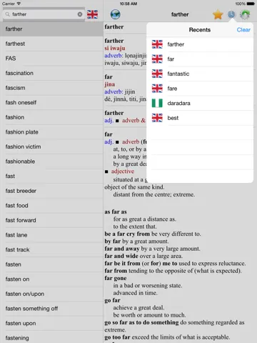 Capturas de pantalla de English Yoruba best dictionary translation - Gẹẹsi Yorùbá ti o dara ju itumö iPad 