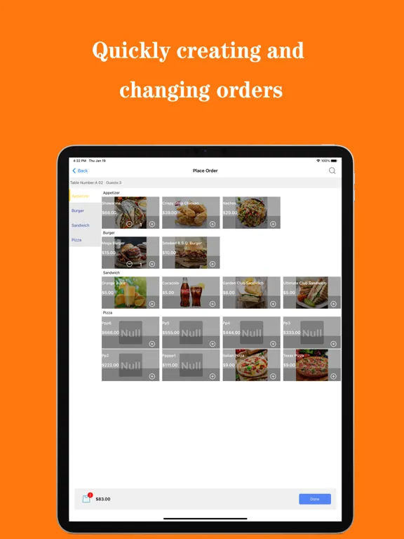 Tangkapan layar RestPOS:Restaurant POS APP iPad 