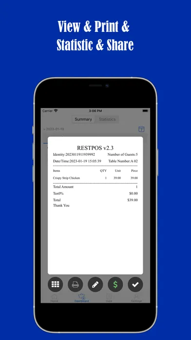 Tangkapan layar RestPOS:Restaurant POS APP