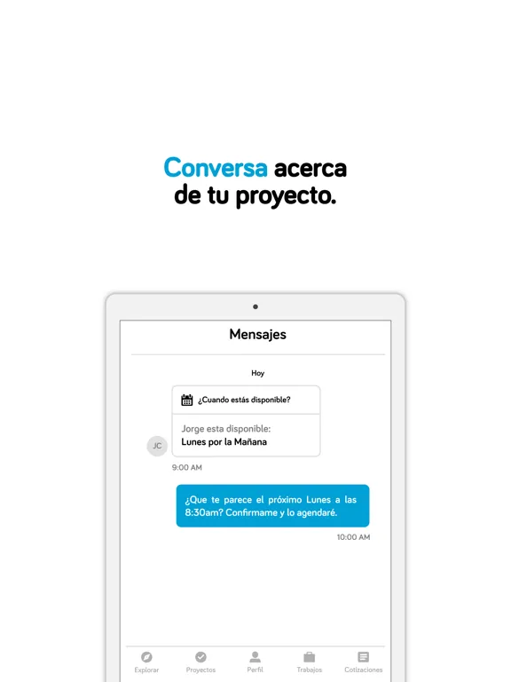 Tangkapan skrin Yo Necesito iPad 
