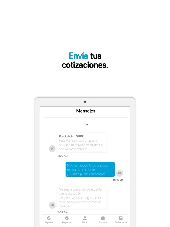 Tangkapan skrin Yo Necesito iPad 