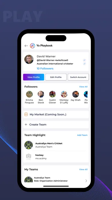 Yo Playbook - Sports Team App スクリーンショット