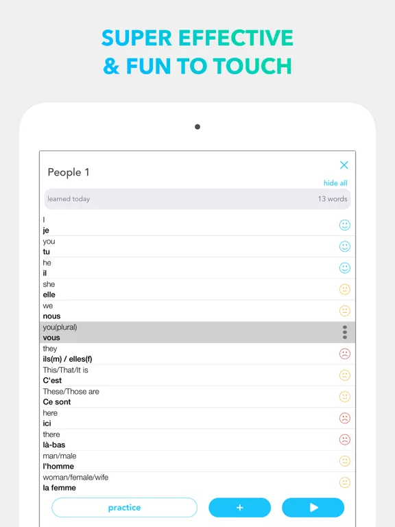 Audily French iPad  Screenshots