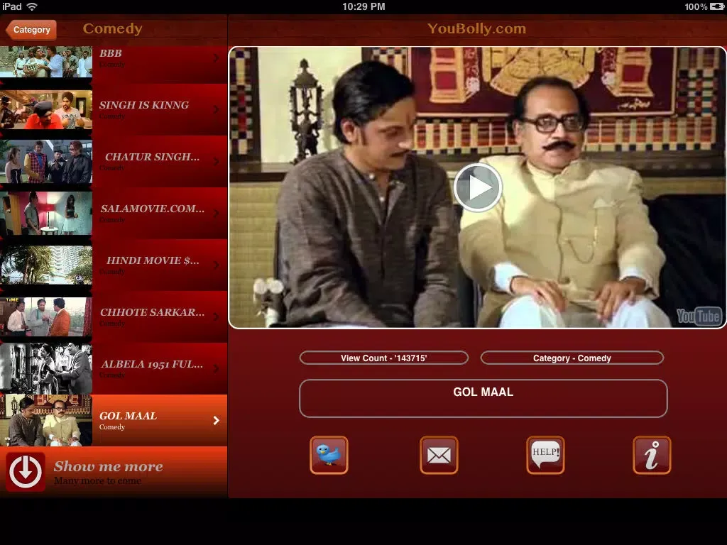 YouBolly : Hindi Bollywood Movies iPad  Screenshots