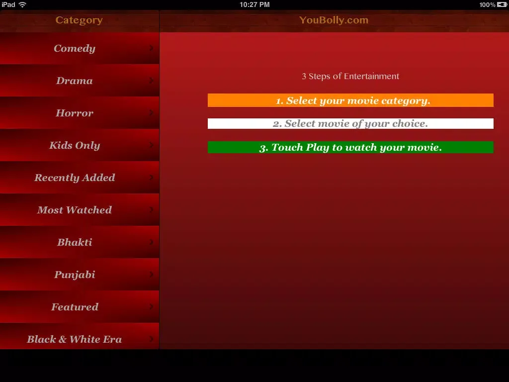 YouBolly : Hindi Bollywood Movies iPad  Screenshots