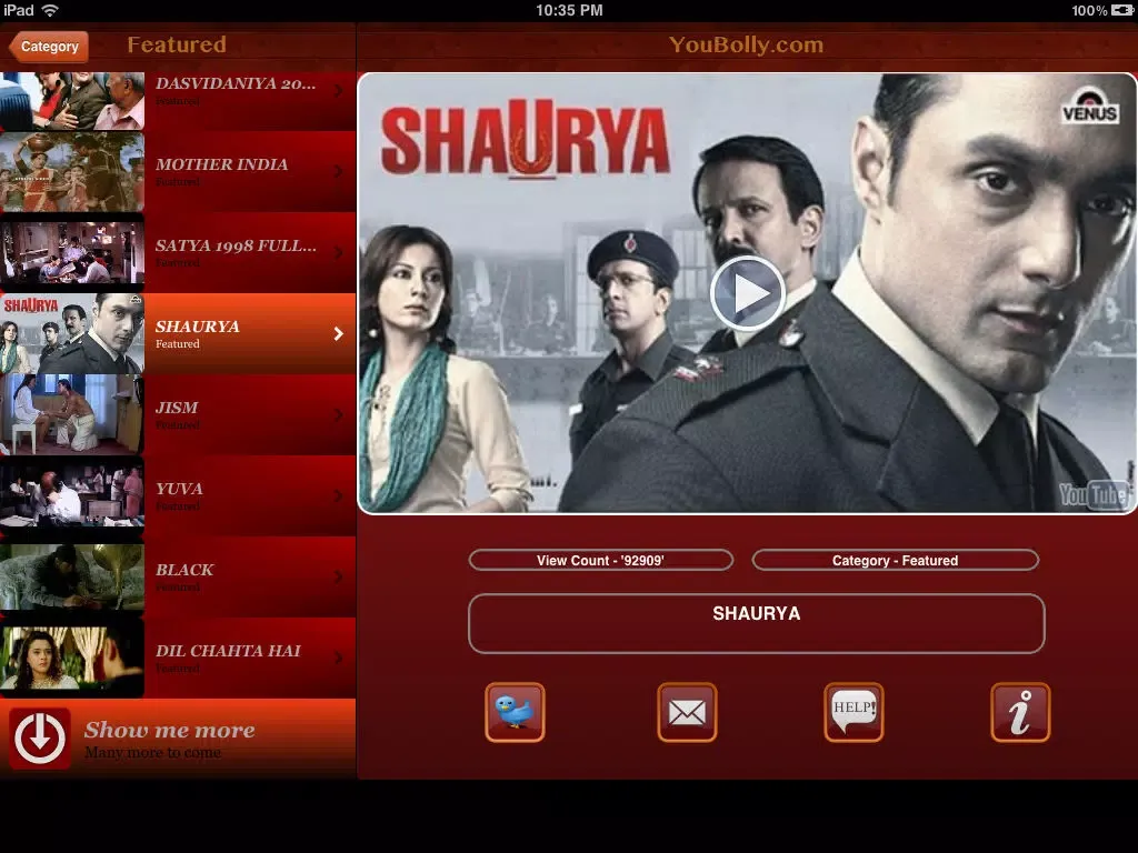 YouBolly : Hindi Bollywood Movies iPad  Screenshots