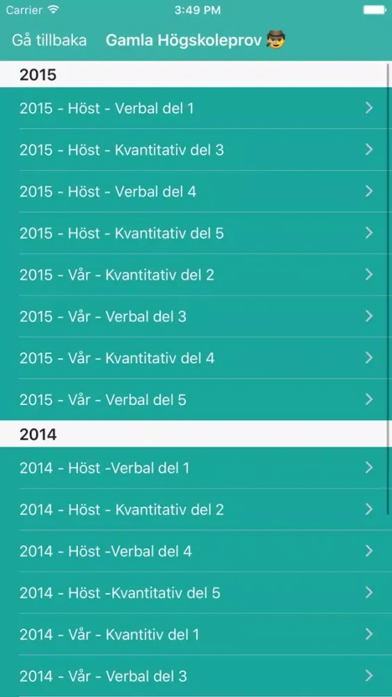 Zrzuty ekranu Högskoleprovet - Youth Group