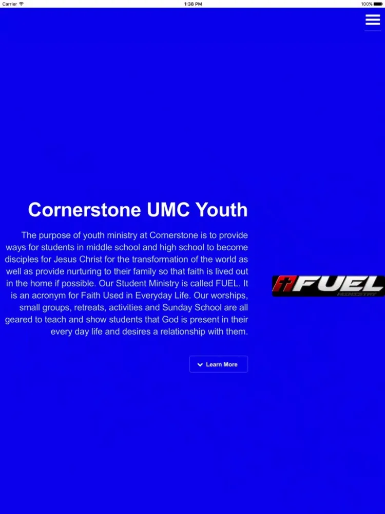 Cornerstone UMC Youth iPad  स्क्रीनशॉट