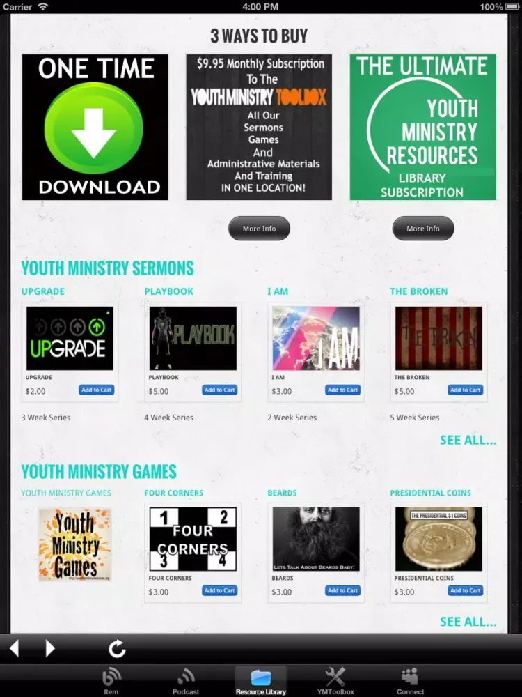صور Youth Ministry Resources iPad 