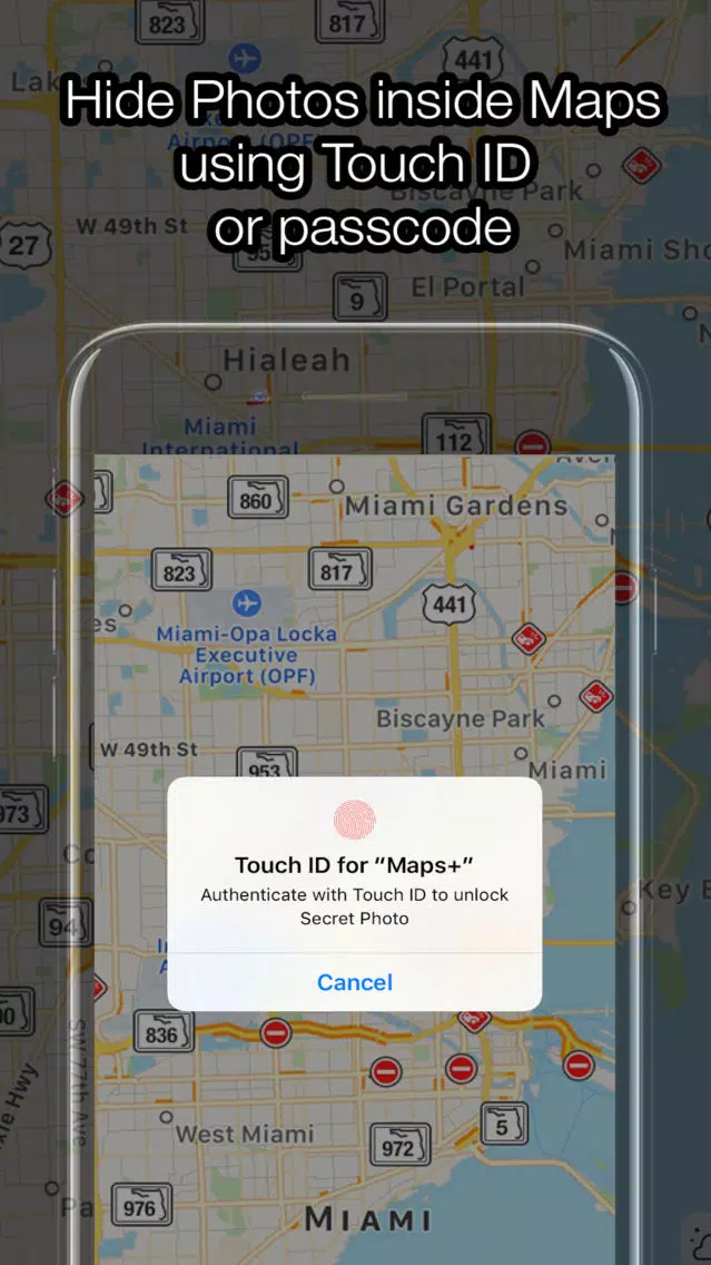 Ảnh chụp màn hình của Maps+Hide Photos Premium - Fingerprint Photo Vault