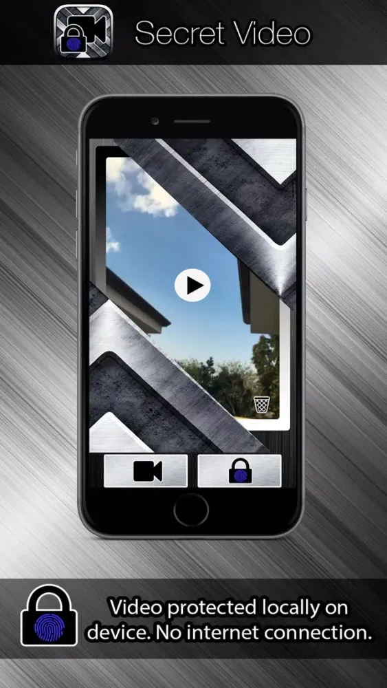 Tangkapan layar Secret Video Touch ID and Password Protection Vault
