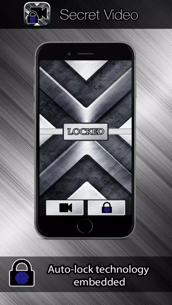 Tangkapan layar Secret Video Touch ID and Password Protection Vault