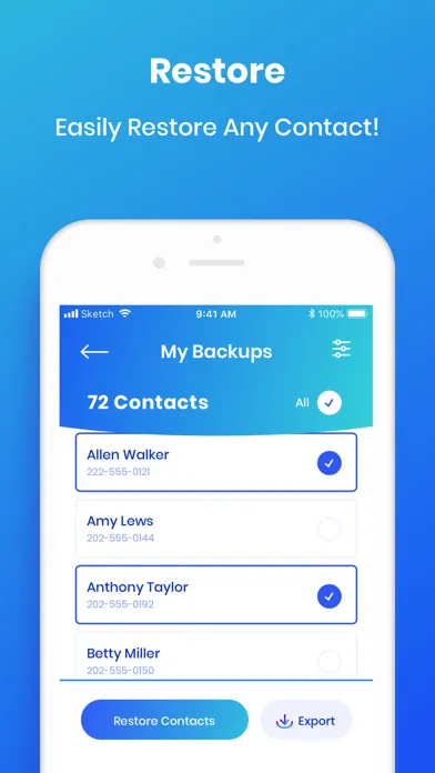 Capturas de tela do Easy Backup.