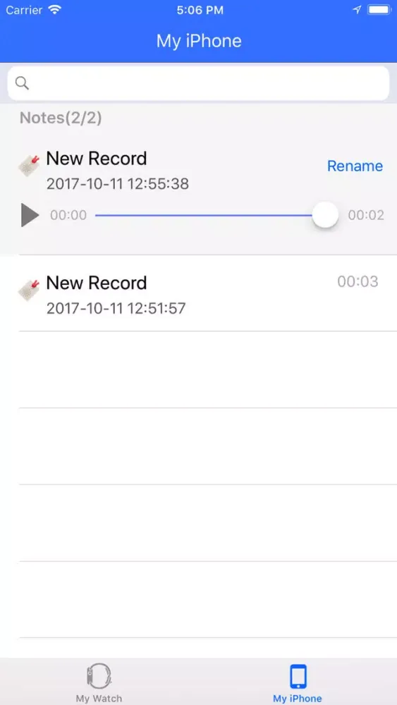 Voice Recorder Run on Watch1&2 Ekran Görüntüleri