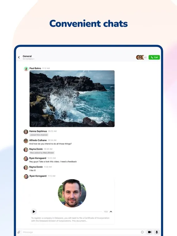 تصاویر YuChat Business Communication iPad 