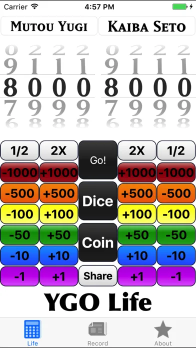Скриншоты YGO life - a duel life counter