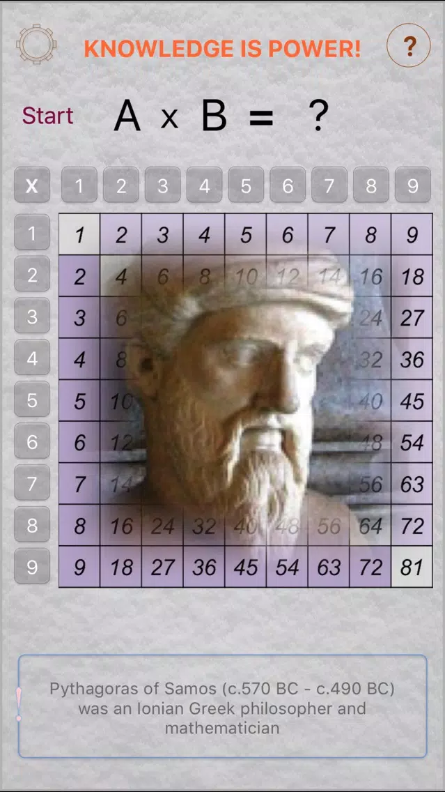 Table of Pythagoras Ekran Görüntüleri