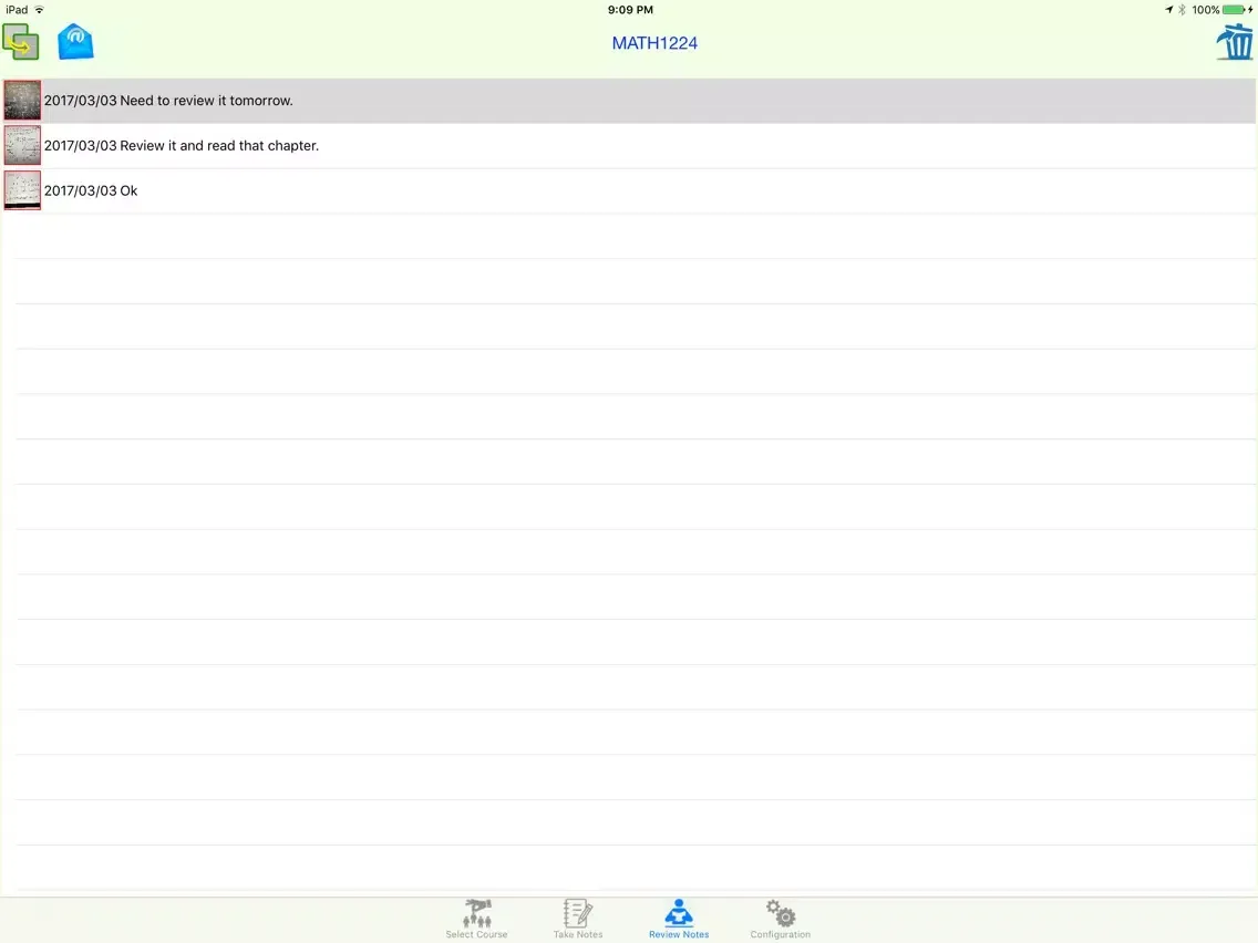 Class Notes Organizer iPad  Screenshots