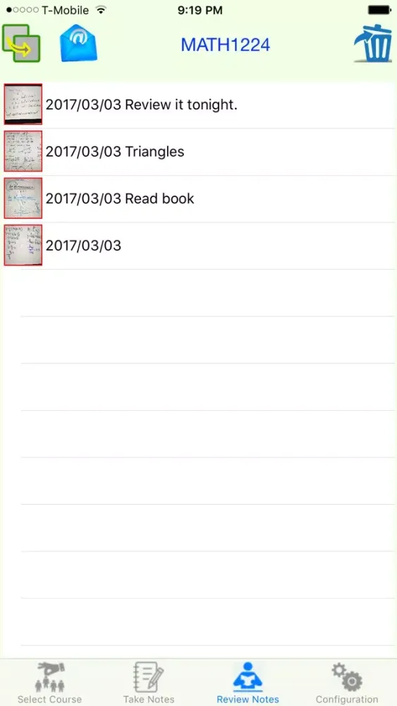 Class Notes Organizer Screenshots