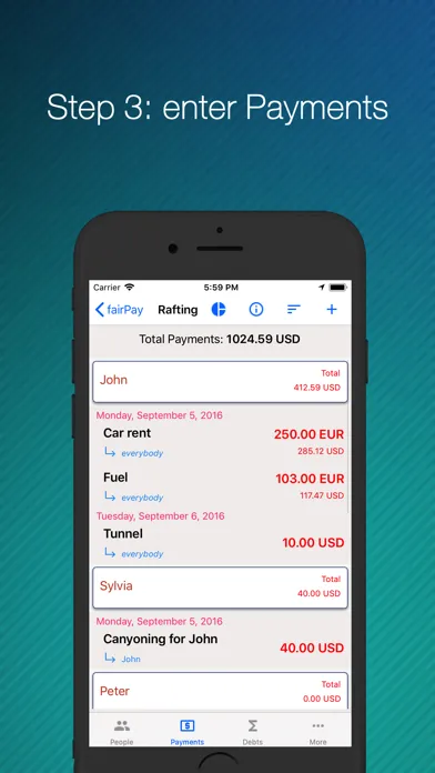 fairPay - Share Expenses Screenshots