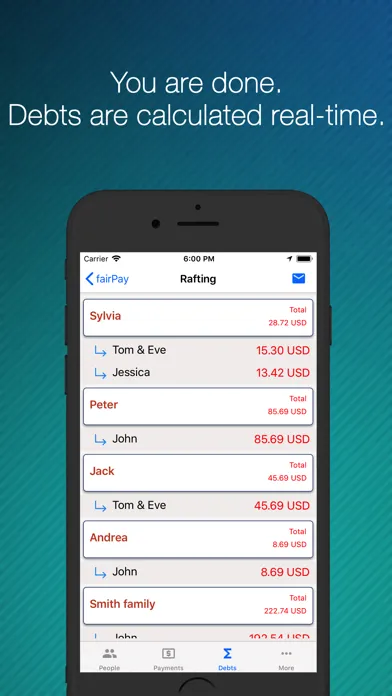 fairPay - Share Expenses Screenshots