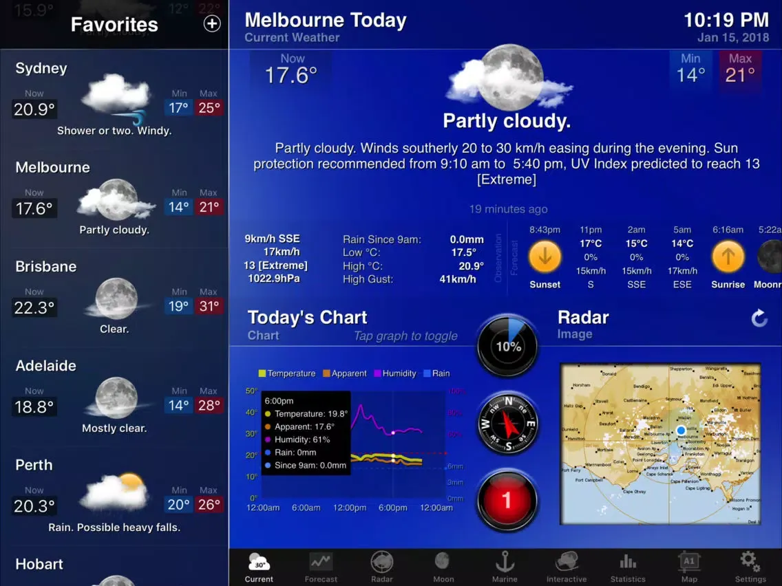 AUS Weather for iPad iPad  スクリーンショット