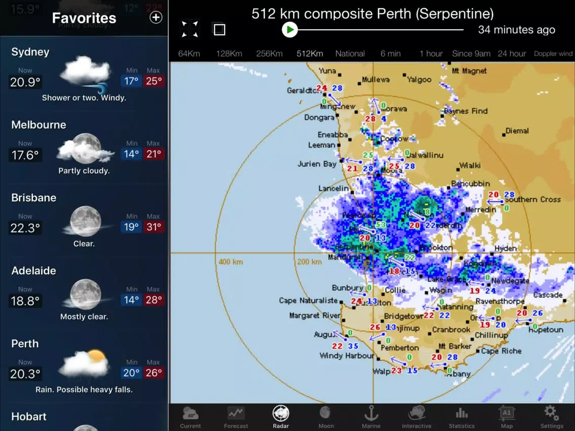 AUS Weather for iPad iPad  スクリーンショット