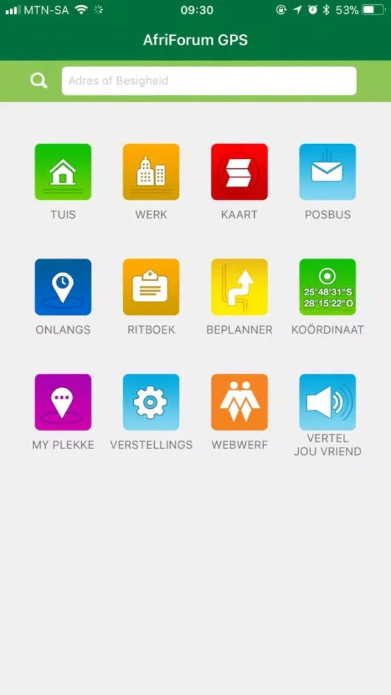 AfriForum GPS Screenshots
