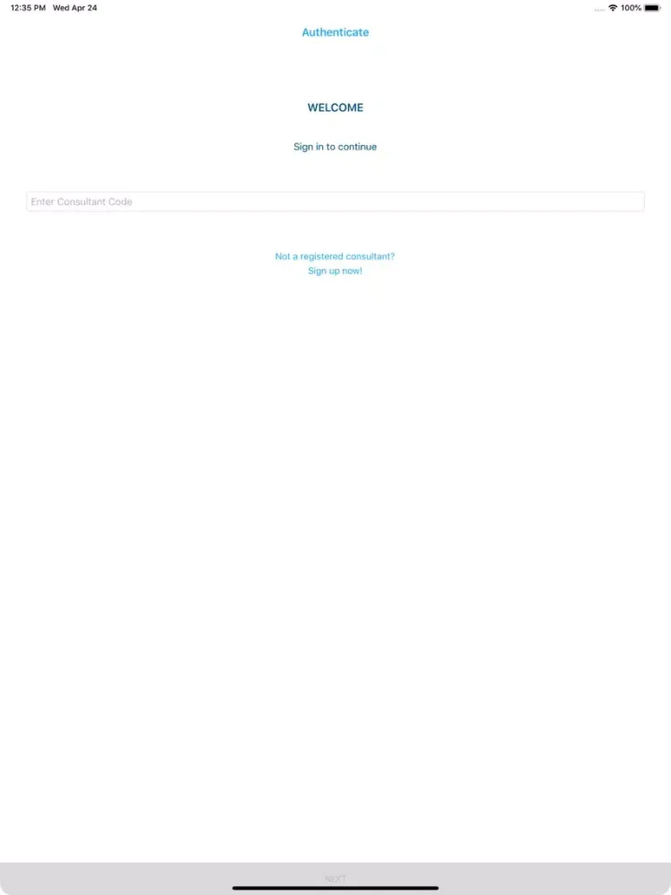 Tangkapan layar AMC Cookware SA Consultant App iPad 