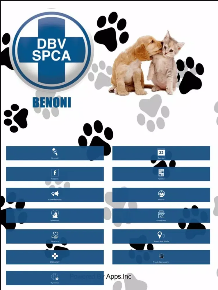 Tangkapan layar SPCA Benoni iPad 